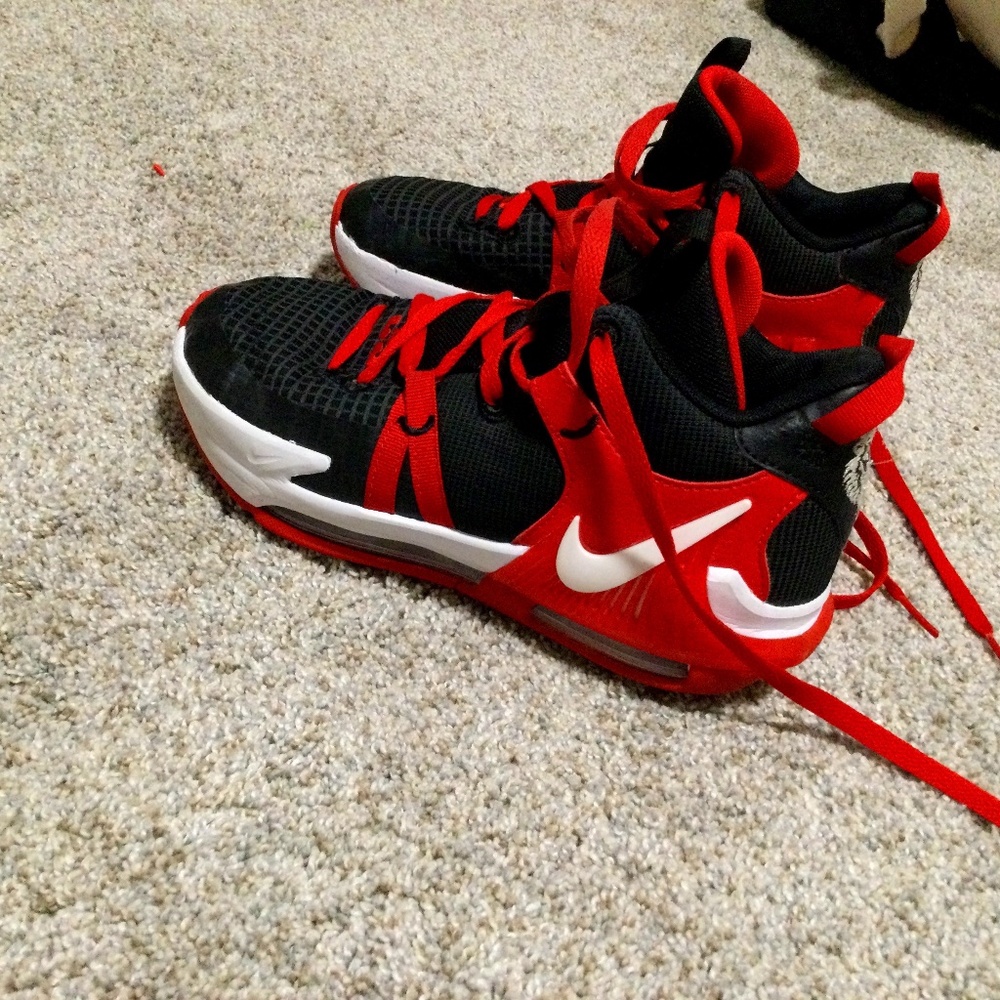Kids Red Nike Basketball Shoes